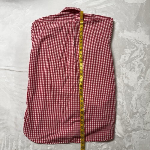 Burberry London Mens Shirt Large 15.5 Button Up Gingham Check Long Sleeve Pink - Picture 4 of 5