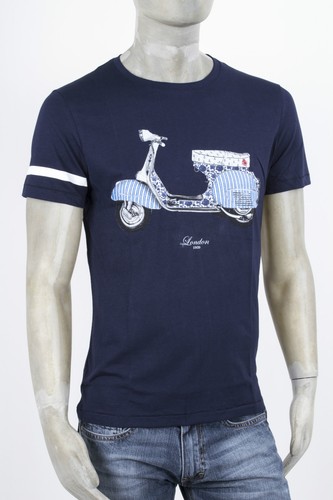 MODS LONDON TOUR T-SHIRT MIT VESPA PRINT WEISS-DENIMBLAU-SMARAGDGRÜN - Bild 2 von 4