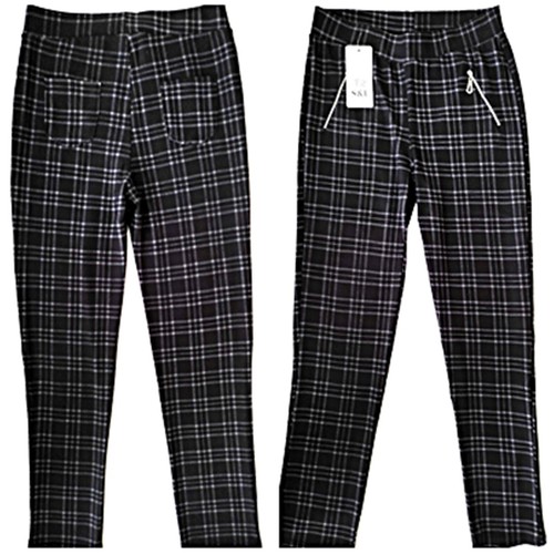 Bequeme Damen Hose STRETCHHOSE Freizeit Kariert Schöne Designs Gr.34-40 XZ-146 - Bild 3 von 13