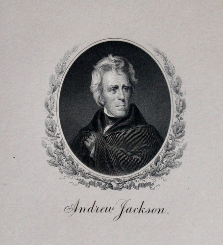 Retrato presidencial grabado en placa de cobre de Andrew Jackson como nuevo en Estados Unidos. - Imagen 2 de 2