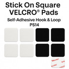 VELCRO® Sticky Pads  Square Hook & Loop – PS14 Adhesive – Black or White