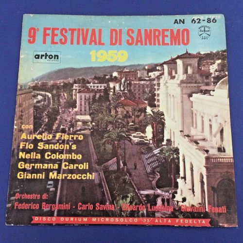 POP LP -9° Festival Della Canzone Italiana Sanremo 1959 -ARTON Israeli 12'' RARE - Bild 1 von 6