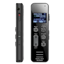 64GB Rechargeable LCD Digital Audio Sound Voice Recorder Dictaphone MP3 Player