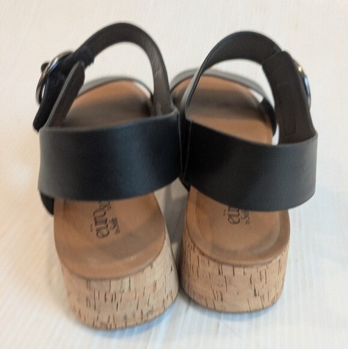 EURO Soft By Sofft Finnly Women's Black Strappy Cork Wedge Sandals Size 9.5 - Picture 6 of 10