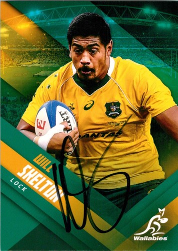 Signed 2017 Wallabies Rugby Union Card - Will Skelton - Picture 1 of 3