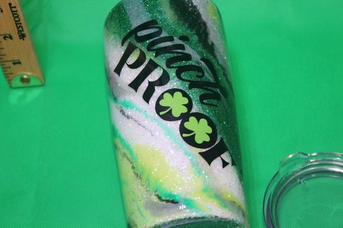 Pinch Proof  St Patrick's Day Lucky Green Irish custom tumbler Mug NEW - Picture 2 of 7