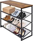 Garden 4 you 4-Tiers Shoe Storage Freestanding 4-Tiers, Rustic Brown