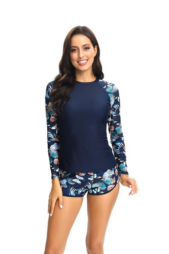 Rash Guard Swimsuit Women Long Sleeve 2-Piece XS Small Medium Size 2-10 Padded - Picture 46 of 56