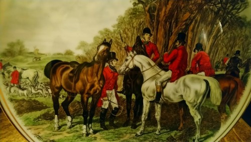 J.F Herring Bone China Plate (20cm Diameter) The Famous Herring Hunting Scenes  - Picture 2 of 4