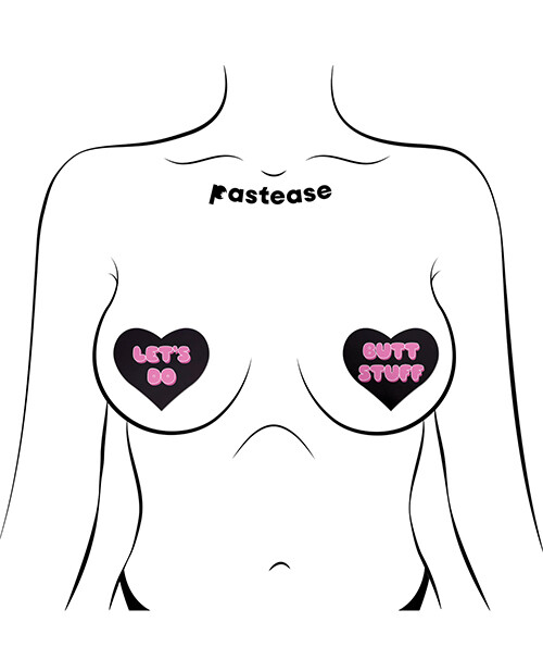 Pastease Premium Heart Let's Do Butt Stuff - Blac… - image 3