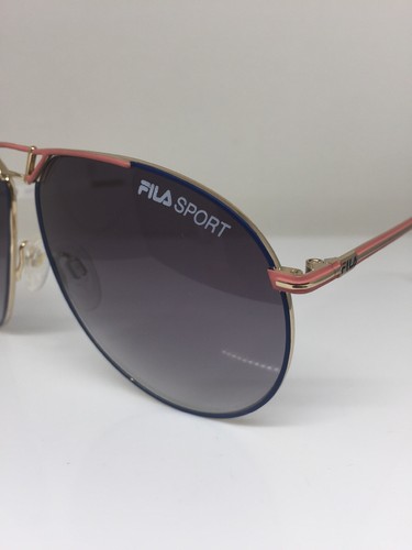 New Vintage Fila Sport Sunglasses Fila 8802 Sunglasses C. D Blue w/ Gold & Pink - Picture 3 of 12