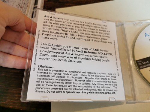 Ask & Receive, ask along for health CD, Dr. Sandi Radomski - Picture 3 of 4