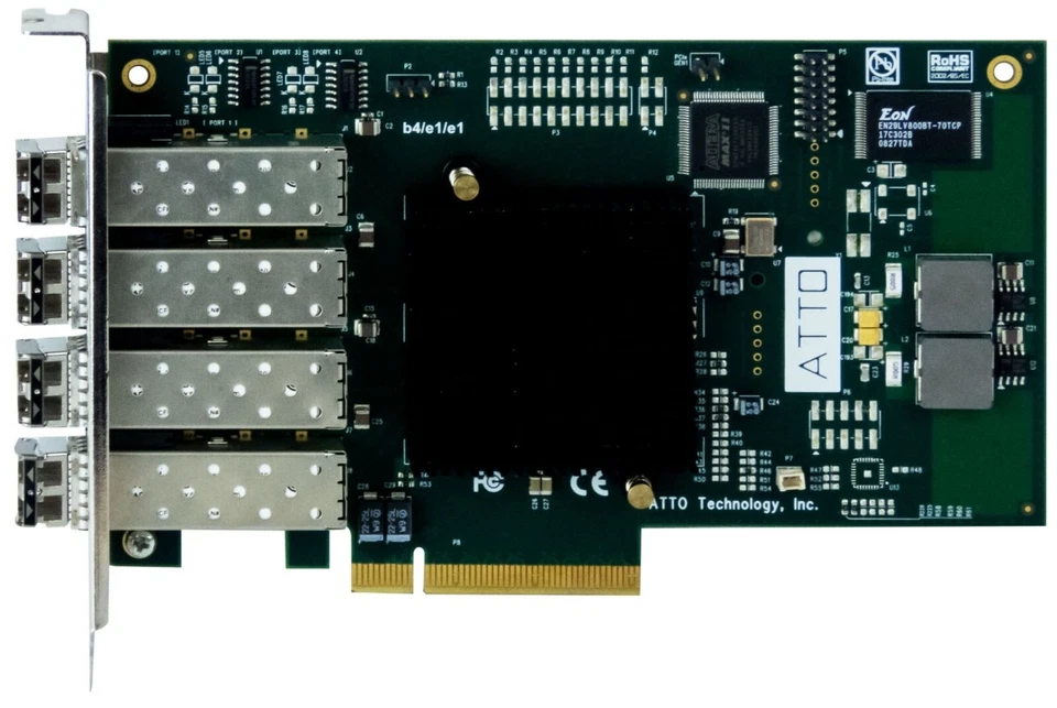 Controller Raid Card ATTO CELERITY FC84EN Quad Channel FC 8GB/S Pcie B4/E1/E1 - Image 2 of 2