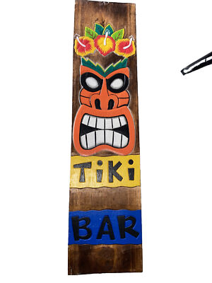 39  TOKI BAR WARRIOR SIGN WALL ART TIKI DECOR