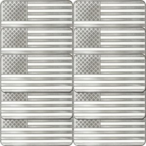 American-Flag-10oz-999-Silver-Bar-10-Piece-Lot