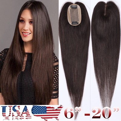 Invisible Clip In Thin Hair Toupee Topper Woman Wig One Piece