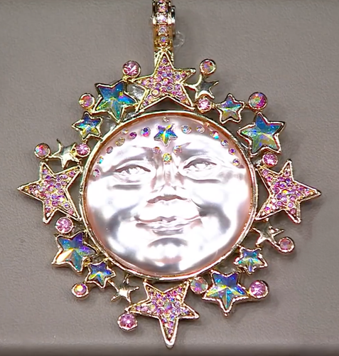 Kirks Folly Solar Galaxy Venus Seaview Moon Enhancer Pendant - Goldtone - NWT - Picture 2 of 11