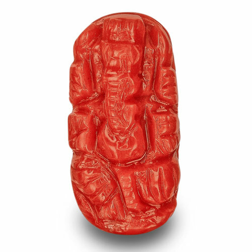 Escultura roja naranja natural sin tratar de coral con certificación IGI ITALIA 7,84 quilates - Imagen 1 de 3