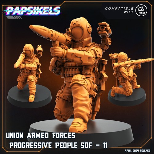 Union Armed Forces SOF | 12 Pose Options | Papsikels | 32mm scale - Picture 12 of 14