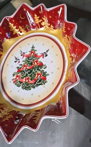 Plato/plato para servir Villeroy & Boch TOY'S FANTASY ~ árbol de Navidad 10" - Imagen 5 de 10