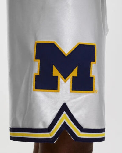 Mitchell & Ness Michigan Wolverines FAB FIVE WEBBER ROSE AUTHENTIC SILK SHORTS - Picture 18 of 18
