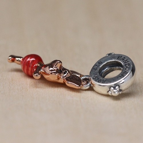 New Pandora Charm Disney Winnie the Pooh Piglet 782208C01 W Tag & Suede Pouch - Picture 5 of 10