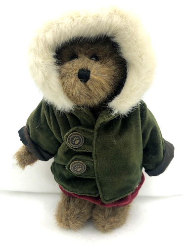 Boyds Bär Plüschtier Stofftier Braunbär in Jägergrün Jacke rote Hose Plüsch 8 Zoll