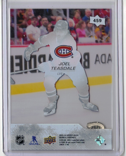 JOEL TEASDALE 23/24 Upper Deck Clear Cut Acetate Young Guns Rookie Card #459 - Picture 2 of 2