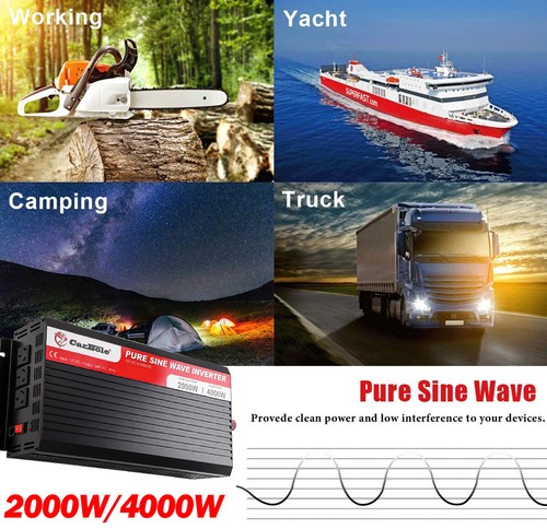 Power Inverter 2000W/4000W 12V to 240V Pure Sine Wave USB RV Caravan Camping NSW - Picture 6 of 15