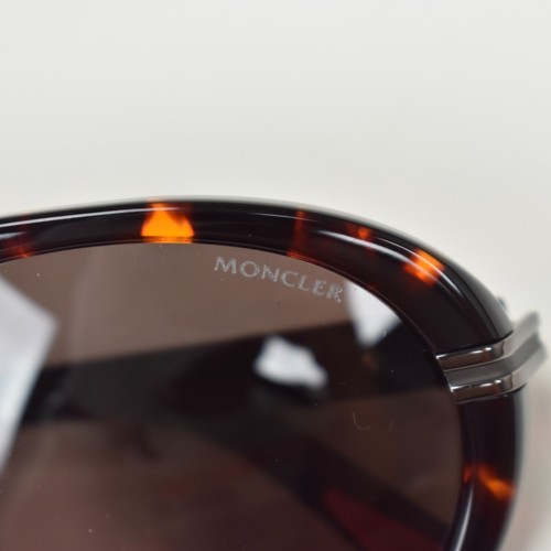 NWT $410 Moncler Navigaze Aviator Sunglasses Tortoise Mens Brown Black AUTHENTIC - Picture 8 of 14