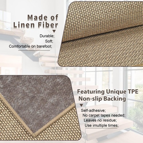 Non Slip Stair Landing Rug for Wooden Steps Indoor Stair Landing Mat Square 3... - Picture 3 of 7