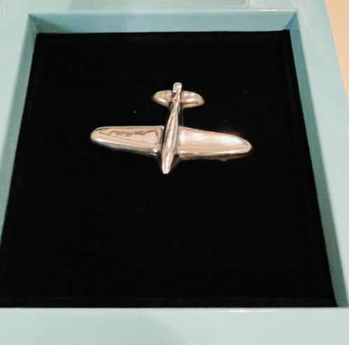 Broche prendedor vintage brillante motivo avión 8,5 gramos plata esterlina 925 México - Imagen 6 de 12