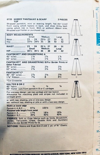 VTG HAREM PANTS, SARONG PANTS, SHORTS SKIRT Womens Sewing Pattern ~ U PICK!~ UC - Picture 46 of 54