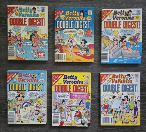 Lot of 6 Betty and Veronica Double Digest Magazines #s 3 8 21 26 27 33 Bikini - Picture 1 of 14