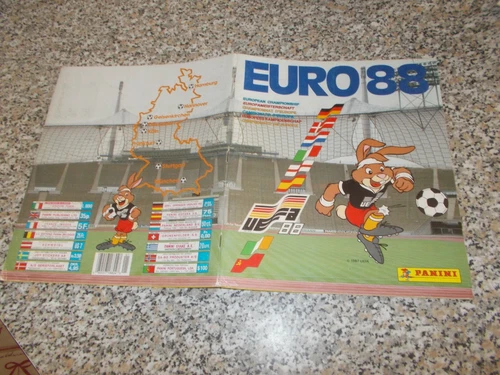 ALBUM EURO 88 PANINI COMPLETO ORIGINALE NUOVO EDIZ.GERMAN NO RESULTS+POSTER COCA