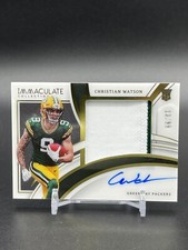 2022 Panini Immaculate Christian Watson Rookie Auto On Card 10/99 SP RPA Packers