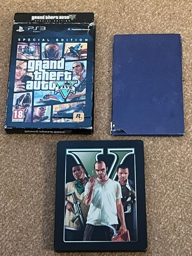 Grand Theft Auto V - Edición Especial - Sony PlayStation 3 - 2013 - Mapas y Lata de Acero - Imagen 4 de 11