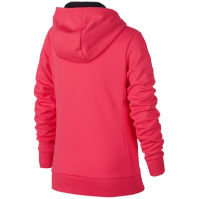nike pink therma fleece hoodie