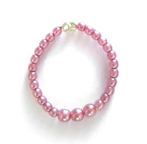 Dreamz ROSE PINK Graduated Pearl NECKLACE ONLY Jewelry for 11.5" doll - Picture 1 of 3