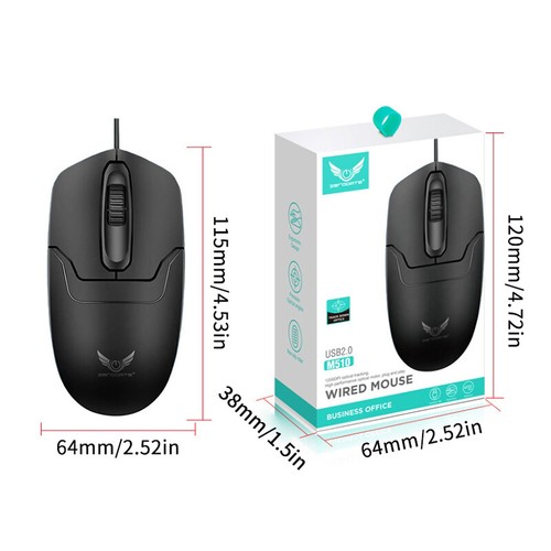 M510 Office Type C Wired USB Mouse Gaming Mouse Ergonomic Laptop Gaming Mous _fl - Photo 2/7