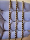 Hip Hop Jewelry Unisex, Women, Men Stainless Steel Gold Plated Rope Chain 3mm