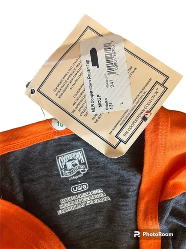 Nike Cooperstown Collection 3/4 Sleeve Raglan T-Shirt Baltimore Orioles W/Bucket - Picture 5 of 13