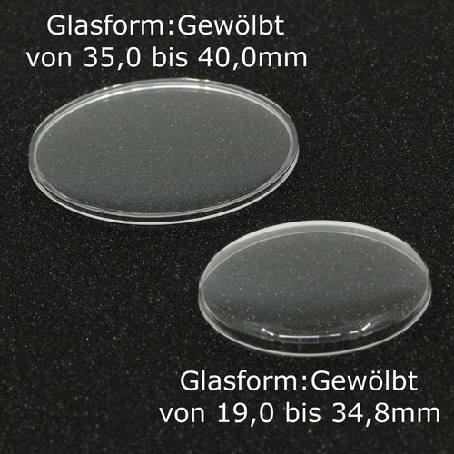 Uhrenglas gewölbtes Uhrglas Acryl Ersatzglas Taschenuhr 19,0 - 40,0mm LAGERWARE - 第 51/92 張圖片