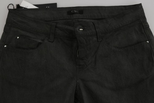 Jeans C'N'C COSTUME NATIONAL nero lavato vita bassa skinny denim s. W26 prezzo consigliato $400 - Foto 5 di 8
