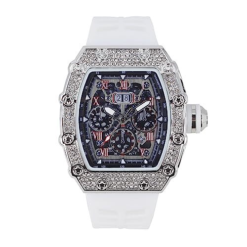 Charles Raymond Men's Luxury Crystals Diamond Watch with Unique Tonneau shape. - Picture 30 of 103