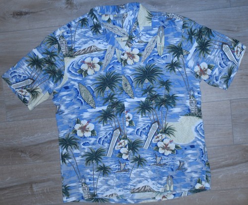 Royal Creations Hawaiian Shirt Mens XL Floral Surfboards Beach Wave Aloha Camp - Bild 2 von 16