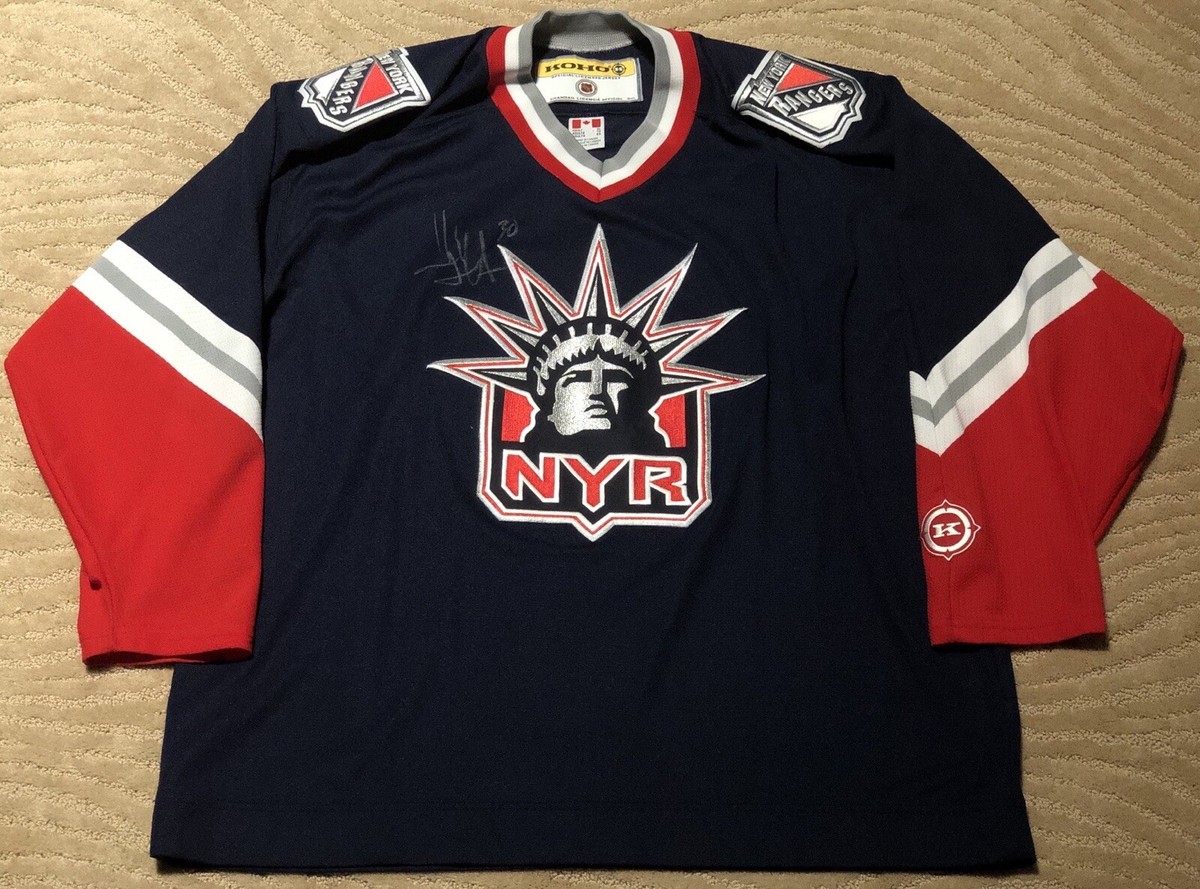 Henrik Lundqvist Vintage New York Rangers Koho Jersey Lady Liberty