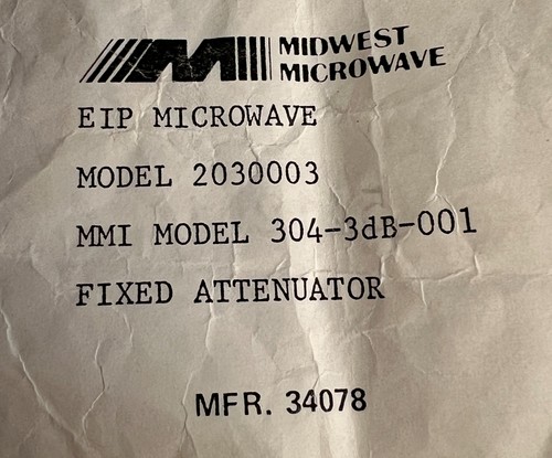 Midwest Microwave RF Fixed Attenuator SMA Male to N Female 3dB 4 Hole Flange - Picture 5 of 5