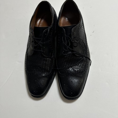 Allen Edmonds Schuhe Herren Größe 10 Leder Budapester Oxford schwarz "Leiden" hergestellt in den USA