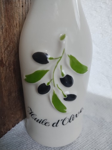 Vintage French Revol Porcelain Oil Cruet Bottle La Porcelain Culinaire - Picture 2 of 8